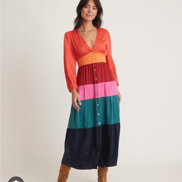 Marine Layer Maeve Colorblock Maxi - Picture 1 of 6
